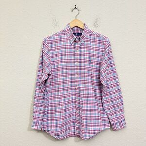 RALPH LAUREN Plaid Button Down LS Shirt Multicolor w/ Baby Blue Pony